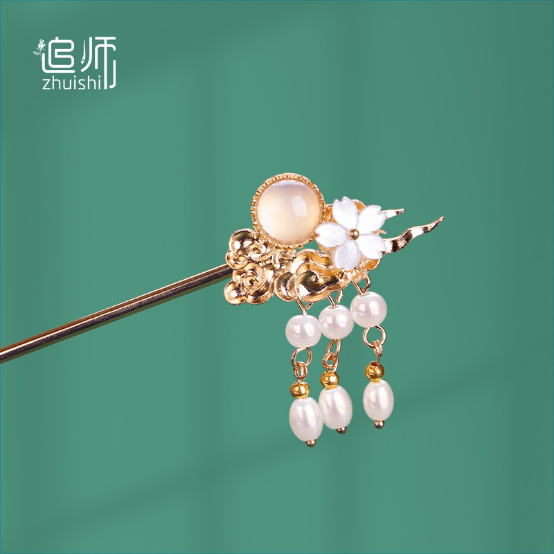 发簪古装女簪日常步摇头饰流苏古风钗汉代发发饰