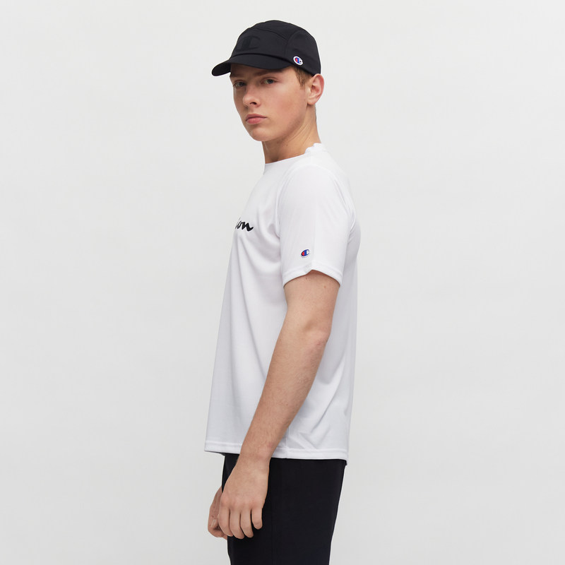 champion冠军恤官2021春季新款潮流草写logo圆领运动t恤