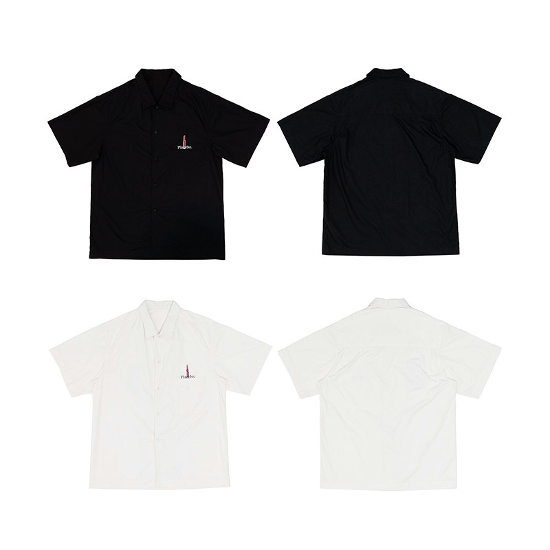 placebo安瓶衬衫品牌图案印花宽松纯棉时尚设计衬衫