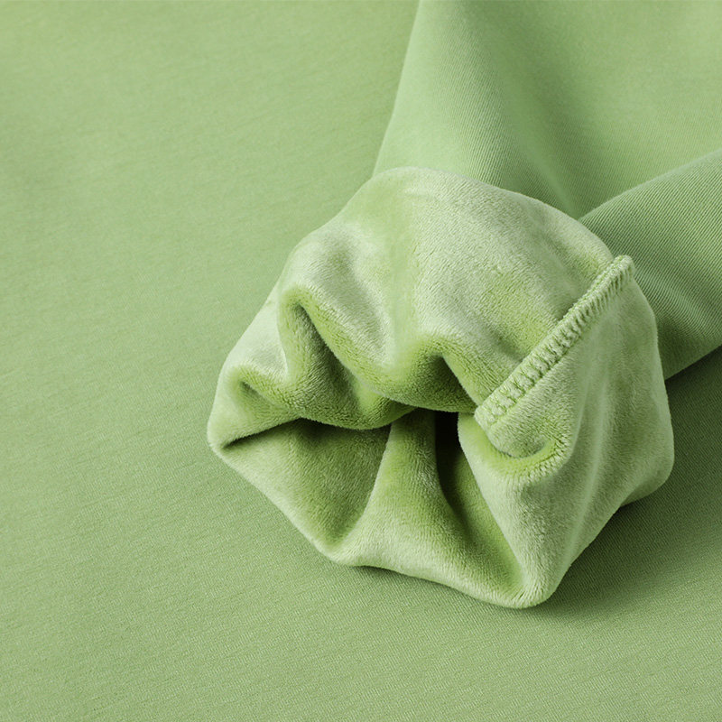 460g浅绿色绿帽芥末绿芥末宽松色加纯色浅绿银狐卫衣