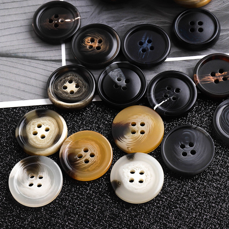 树脂扣子搭扣百搭西装大衣毛呢子女哑光纽扣纽扣