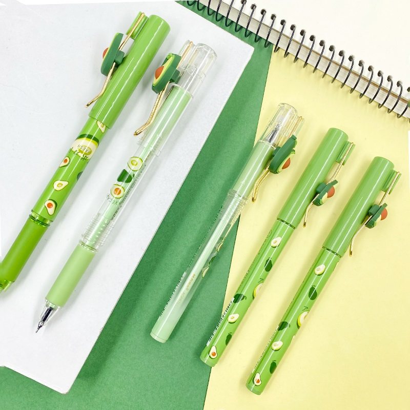 晨光stb7611水果卡通书写考试备考学生替芯中性笔