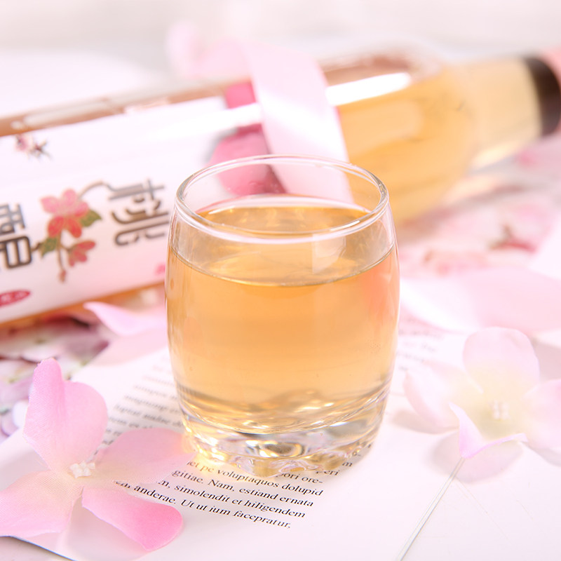 自酿果酒桃花酿女士低度微醉少女甜酒小瓶装米酿高颜值水果米酒