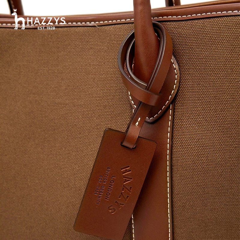 hazzys哈吉斯包新款新款男士休闲手提包时尚卡其色商务男士包袋