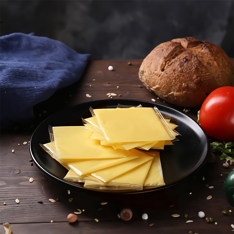 吉士汀芝士片7袋 42片 汉堡三明治早餐泡面火锅早餐奶酪片独立装