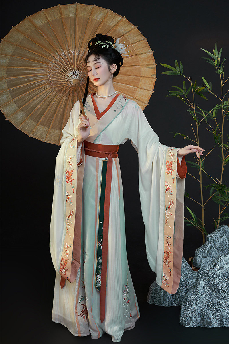 钟灵记洛神赋南北朝大袖上衣交窬裙围裳直领内搭汉汉服