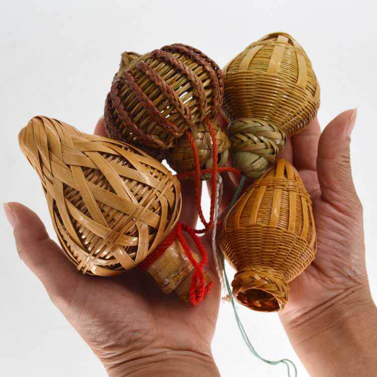 笼子蝈蝈草编手工制作天然竹制昆虫竹编