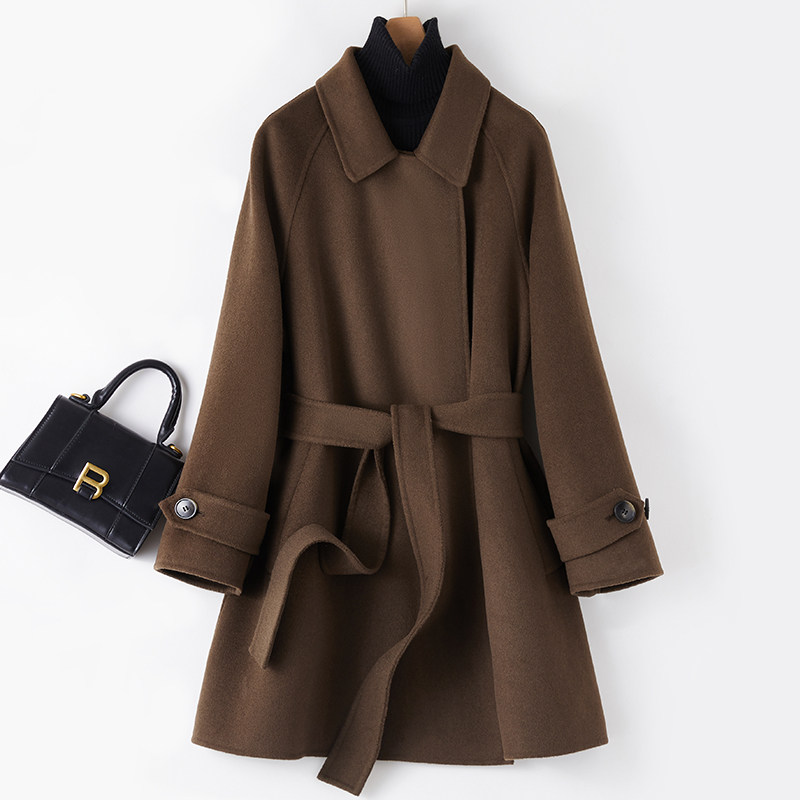 双面羊绒大衣女短款2022年秋冬新款高端羊毛呢外套爆款冬装小个子