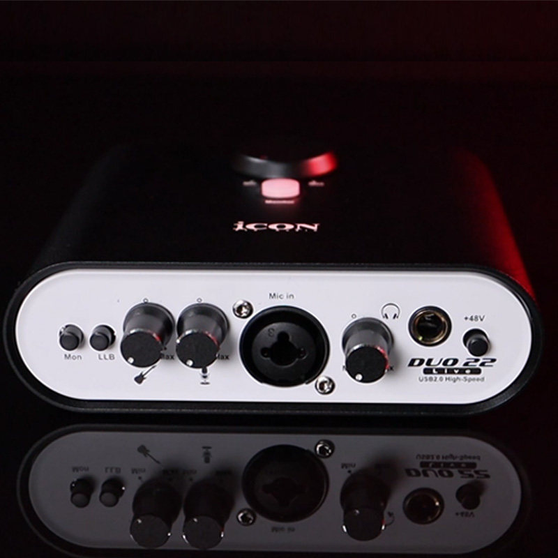 直播艾肯duo22外置声卡变声器男变女声卡