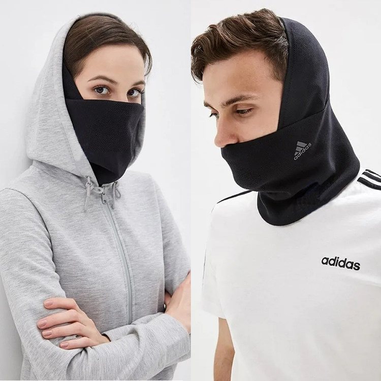 阿迪达斯运动围脖面罩骑行保暖防风跑步脖套围巾围巾