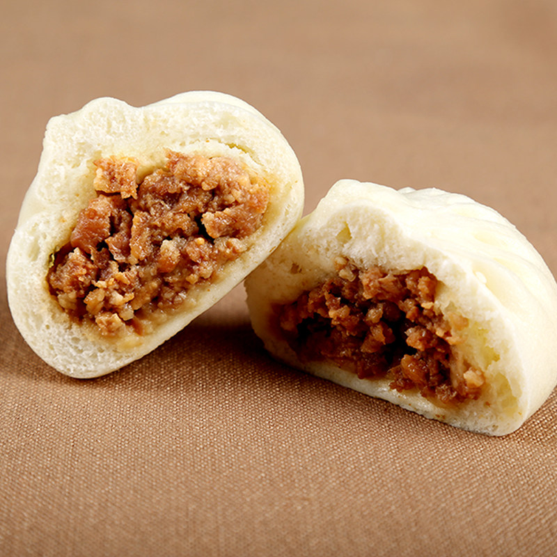 桃花点点鲜汁大肉肉包扬州特产手工速冻包子包点