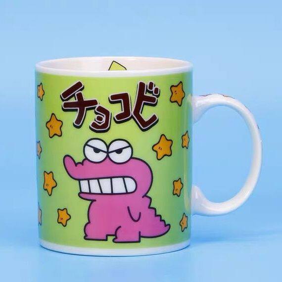 日本蜡笔小新动感超人可爱生日礼物卡通陶瓷杯水杯学生杯子马克j