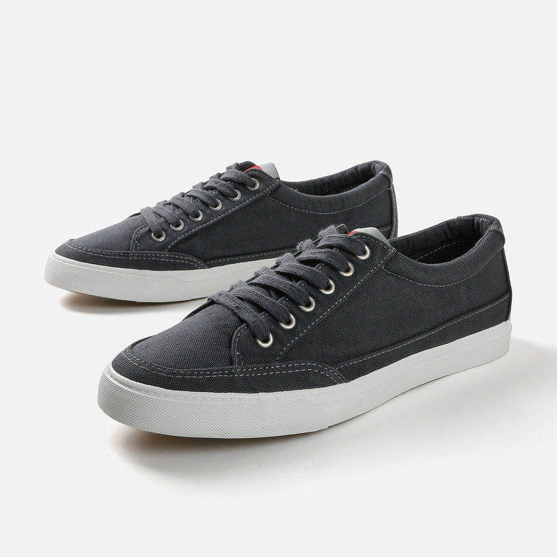 布鞋人本帆布男低潮流休闲鞋简约百搭灰色鞋子帆布鞋