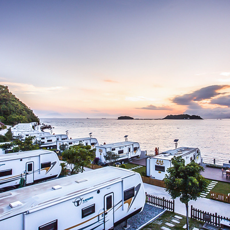 栗可一线海景巽寮68号嬉皮房车营地酒店海边境内酒景套餐