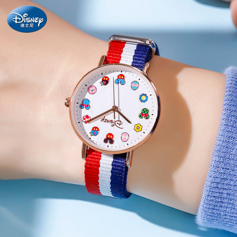 迪士尼儿童手表女孩小学生少女可爱卡通女童初中生国产腕表