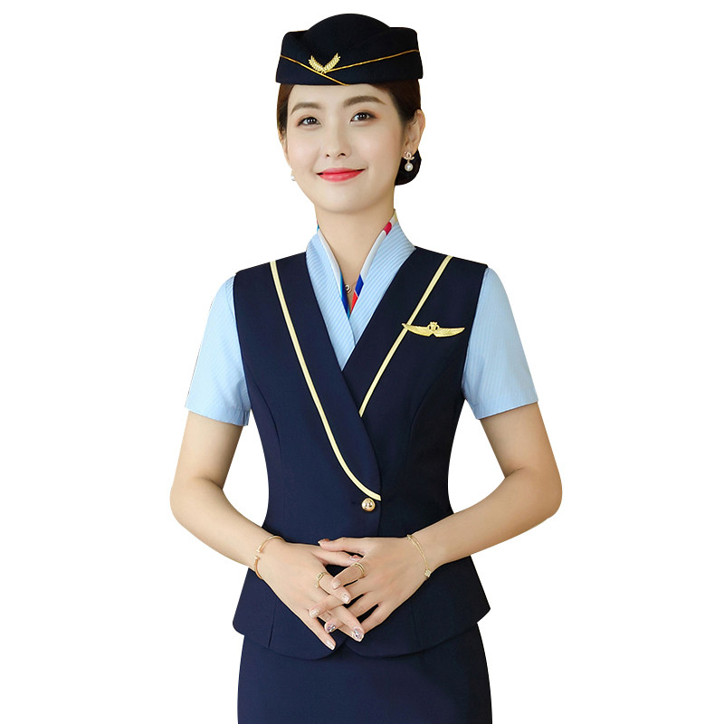 南航空姐制服夏季职业酒店前台接待迎宾珠宝店足浴酒店工作制服