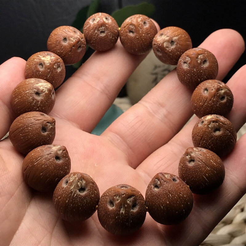 抖音同款紫金金鼠菩提佛珠手串原籽三眼男女佛珠