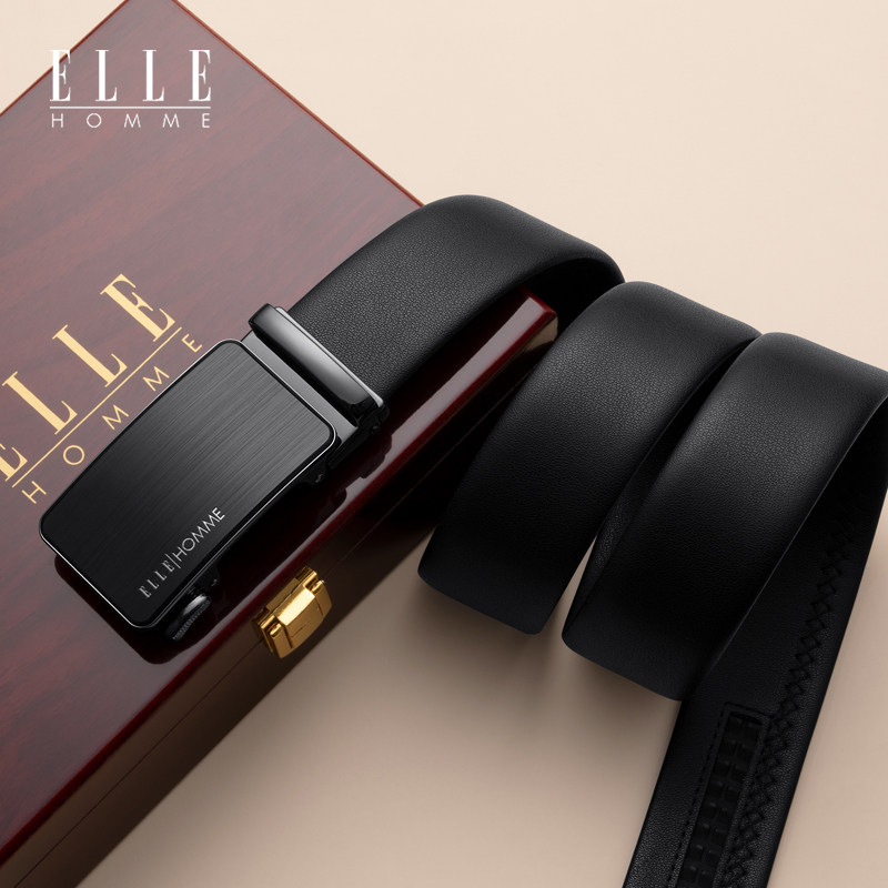 法国elle男士2022新款真皮男腰带 - 淘乐搜