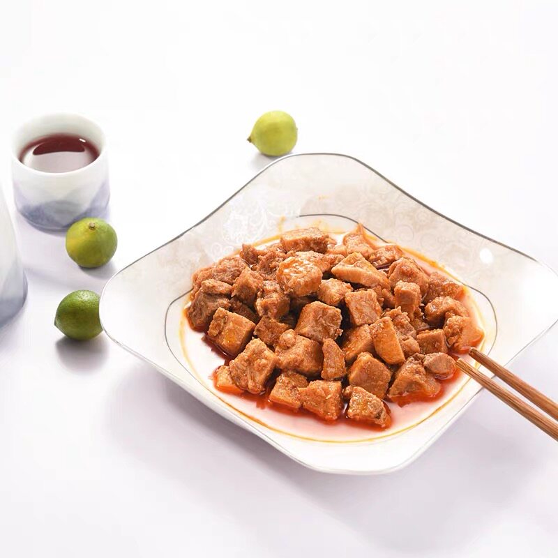 梅林五香肉丁罐头142gx4方便速食下饭饭菜户外肉制品