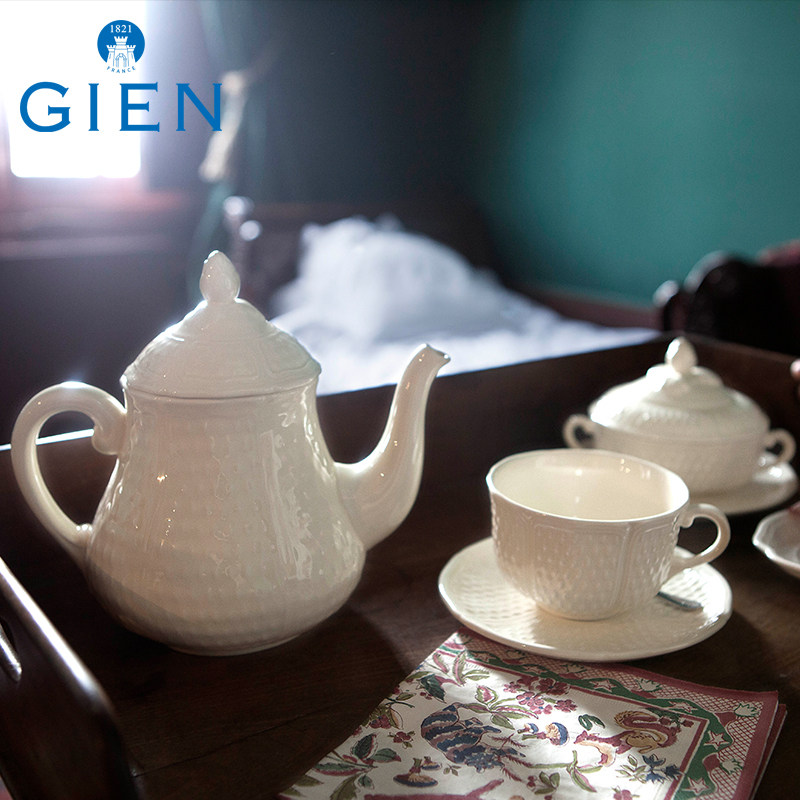 gien法国进口餐具陶瓷餐盘点心盘家用餐茶具瓷器套装