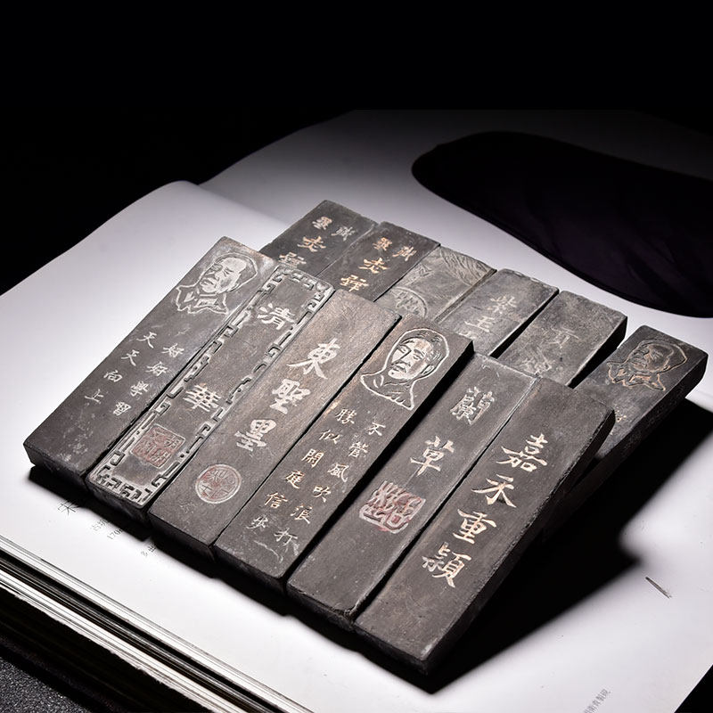 墨条古法徽墨胡开文1两松烟墨柱墨块实用墨锭墨块