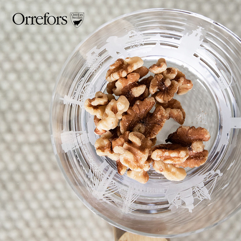 orrefors水晶玻璃零食小碗干果家用sweden创意水果碗