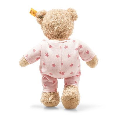steiff德国泰迪熊baby米色熊带睡衣安抚陪伴玩偶毛绒玩具241659