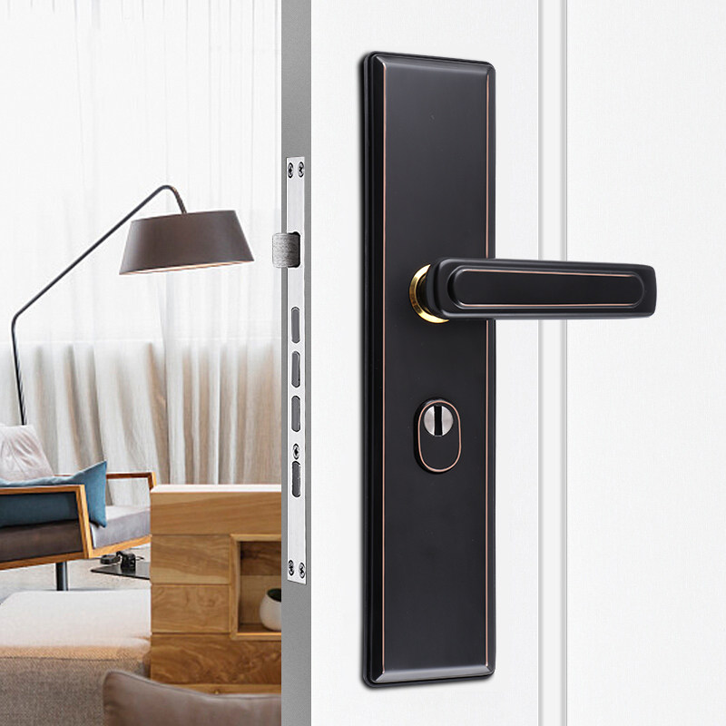 门锁防盗锁不锈钢防盗防盗门套装锁具家用锁大把手机械门锁