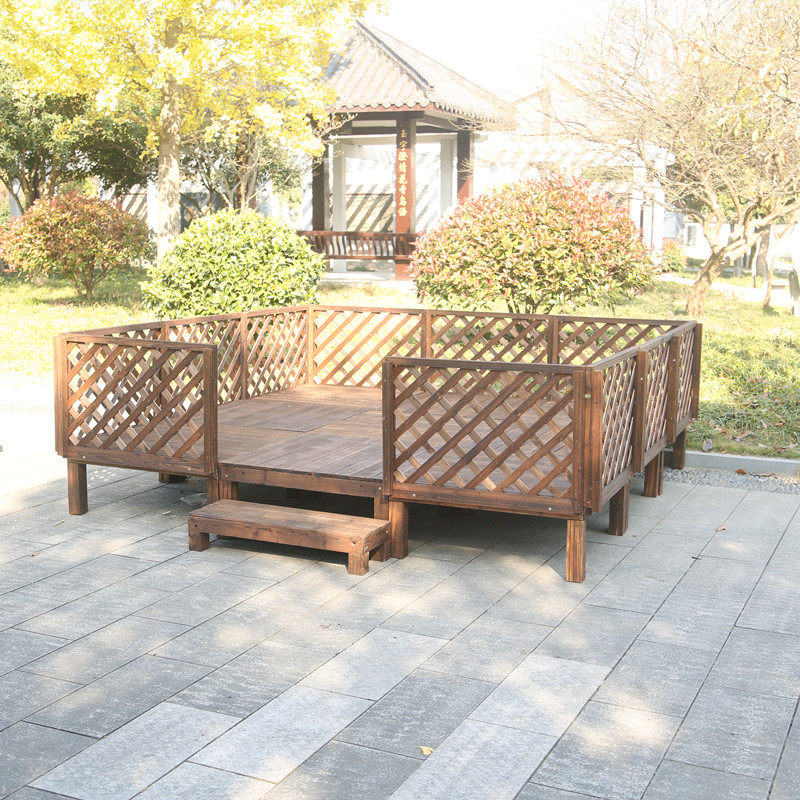 花园庭院院子露台室外木板户外碳化实木地板阳台实木地板