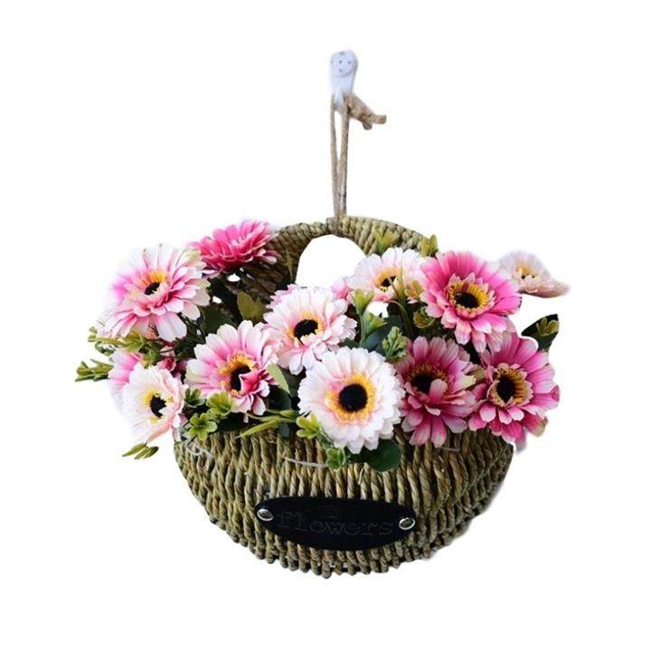 装饰田园壁挂花篮房间墙挂塑料悬挂式篮子复古花篮