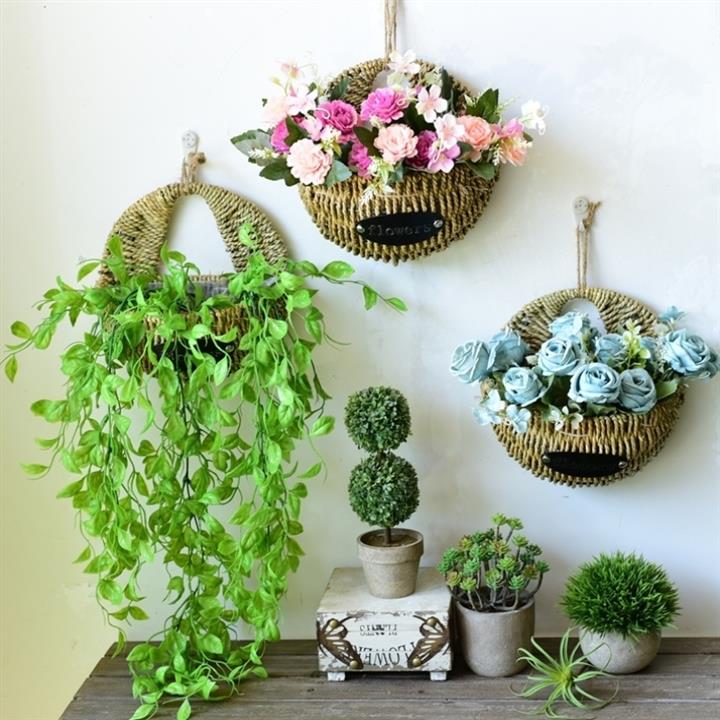 装饰田园壁挂花篮房间墙挂塑料悬挂式篮子复古花篮