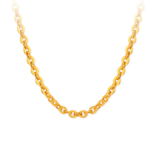 亚一足金999闪o字链素链项链经典百搭时尚黄金基础款潮流多少钱-聚超