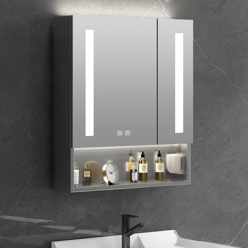 不锈钢智能浴室镜柜单独挂墙卫生间镜箱带灯收纳浴室镜柜