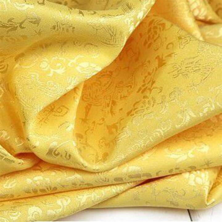 2021菩萨布寺庙盖佛绸布黄绸布高级佛事金黄色佛柜面料