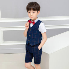 儿童西装套装马甲小主持人钢琴服装小孩礼服男童夏季男孩三四件套 儿童西装套装马甲小主持人钢琴服装小孩礼服男童夏季男孩三四件套