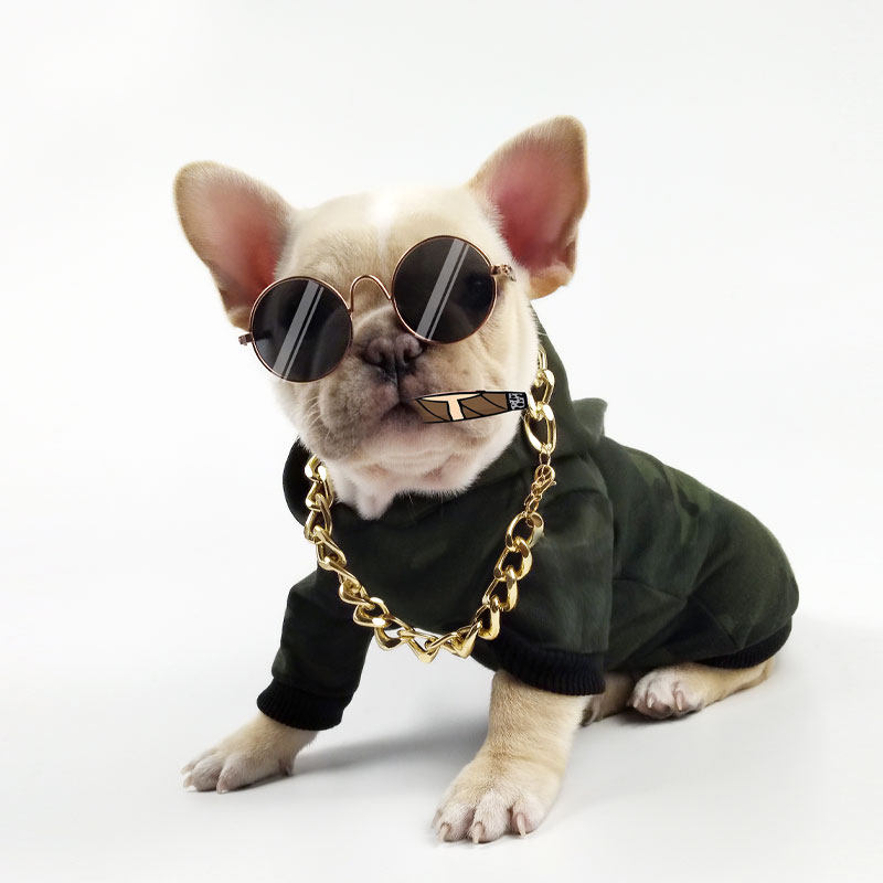 宠物饰品复古迷你小眼镜狗狗猫咪搞怪拍照道具防风墨镜太阳镜