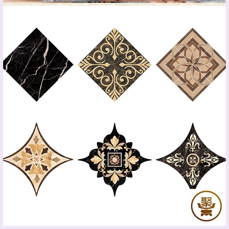 地面防水耐磨墙贴自粘客厅地砖美缝贴装饰地贴地板贴纸瓷砖对角贴