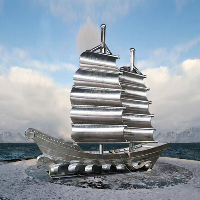 不锈钢雕塑大型定制园林广场船帆主题抽象公园摆件