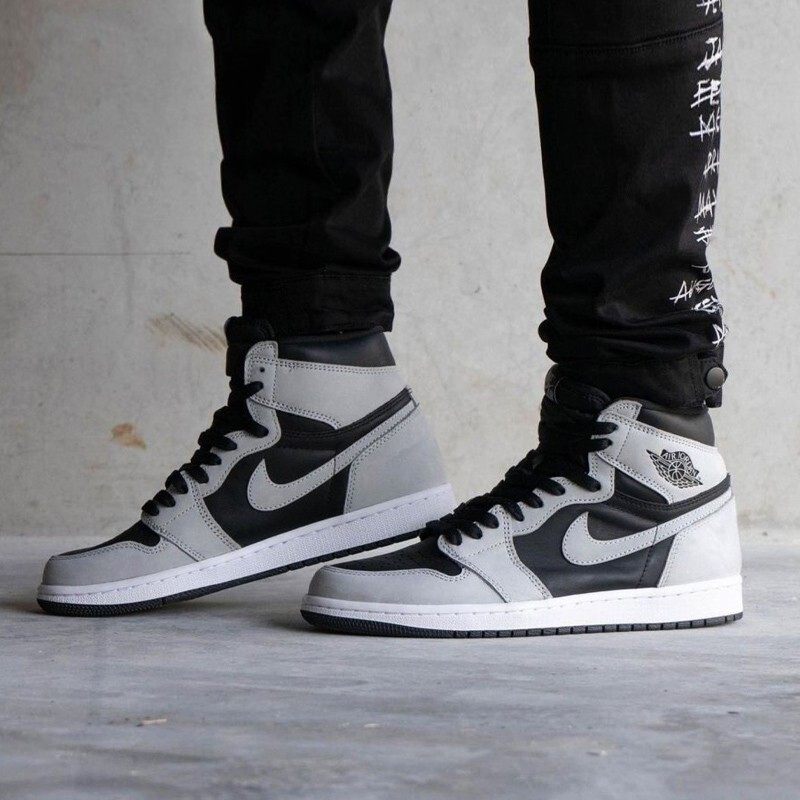 nike耐克aj1男鞋女鞋airjordan影子灰黑脚趾篮球鞋