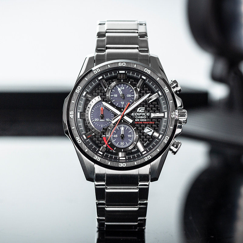卡西欧手表商务edifice钢铁之心太阳光动能机械eqs900db1a日韩腕表