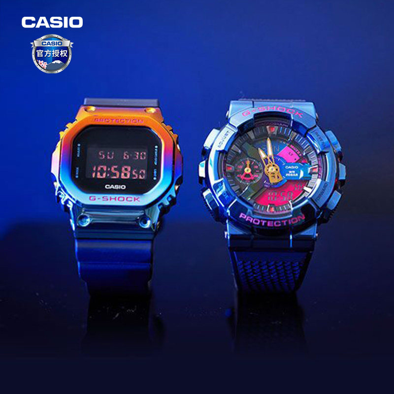 casio卡西欧联名上海之夜限量gshock小方方块手表日韩腕表