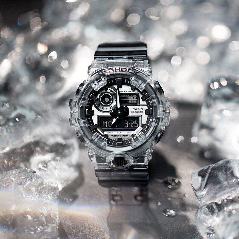 casio卡西欧手表gshock冰韧系列小方方块冰川限量日韩腕表