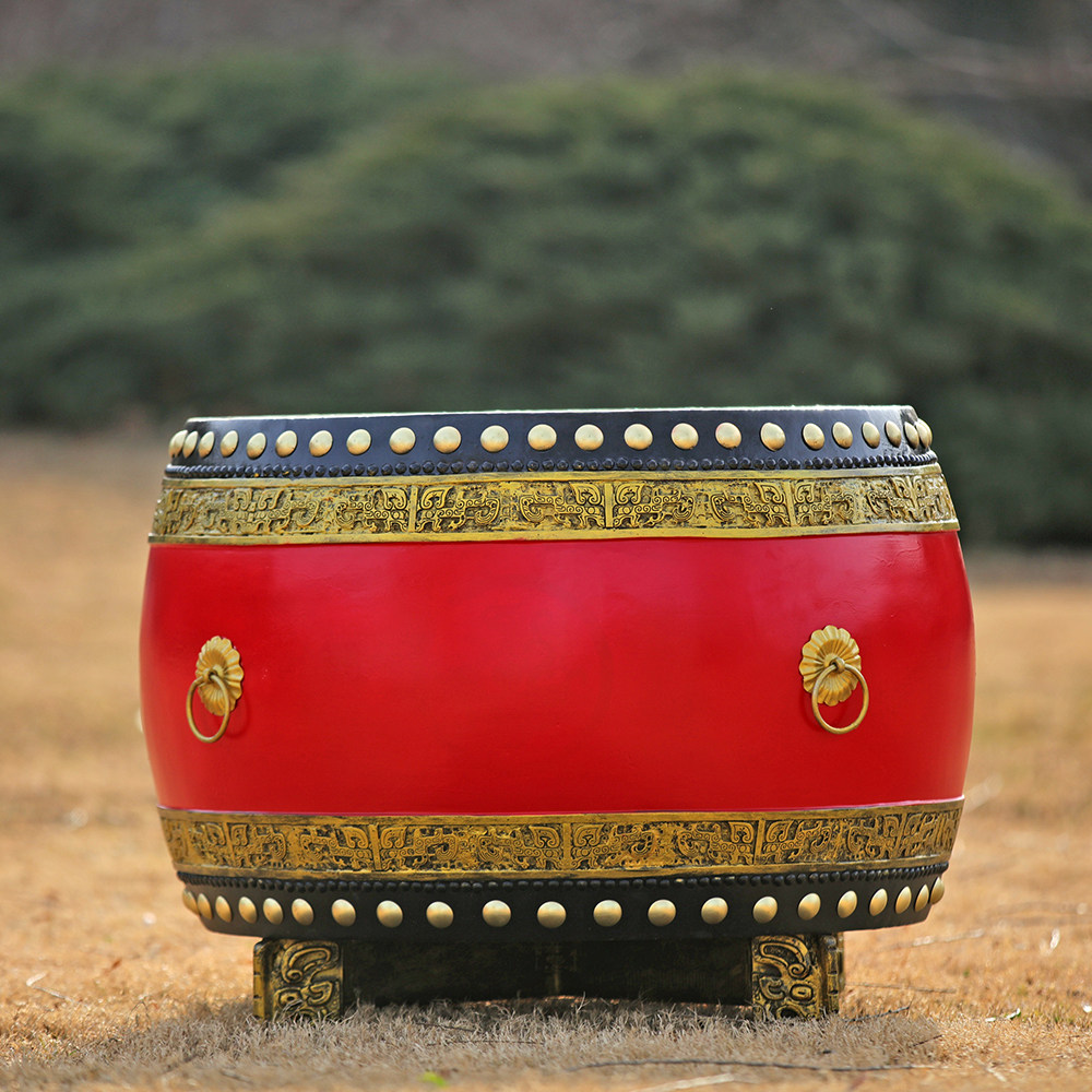 河南博物院文创产品四神云气纹饰鼓形茶几茶座文化创意文具