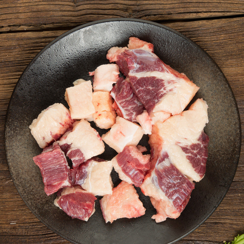 伊舜新鲜黄牛牛胸口油肉美肥牛肉1000克烧烤肉原材料