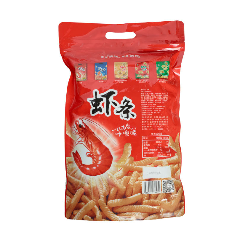 伊份虾条鱿鱼188g2袋膨化食品办公室休闲膨化食品