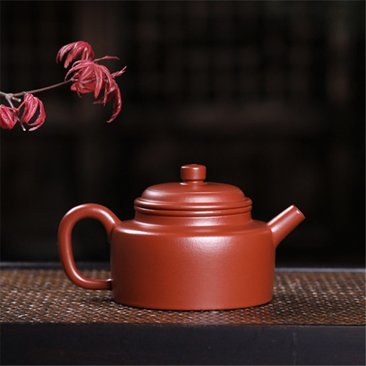 宜兴宜兴紫砂紫砂壶徐燕手工原矿大红红袍徳钟茶壶开水器