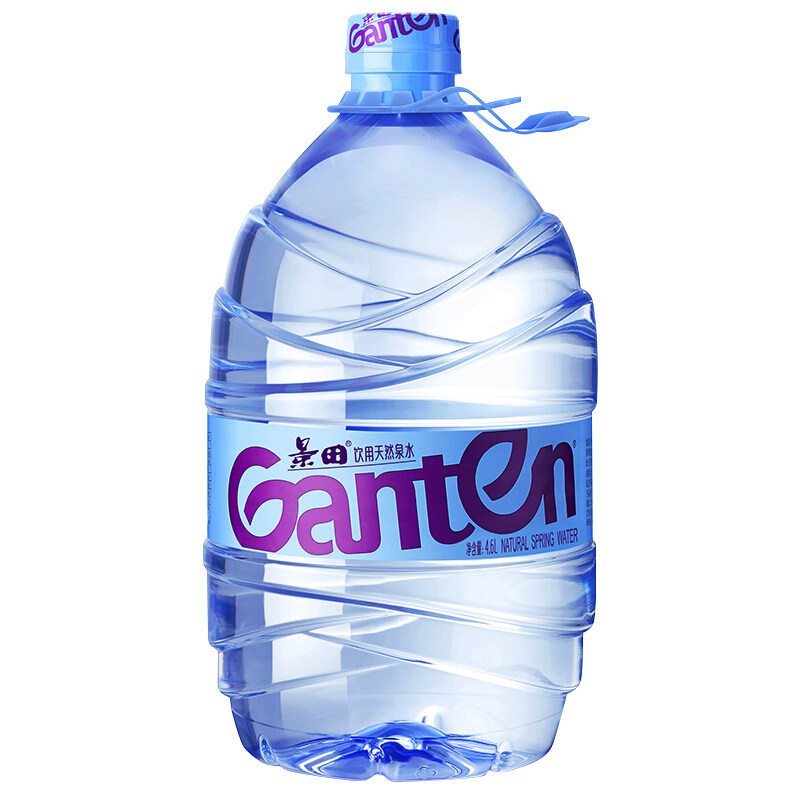 景田纯净水4.6l*4大桶整箱矿泉水家庭饮用水公司团购桶装水-mc母婴网