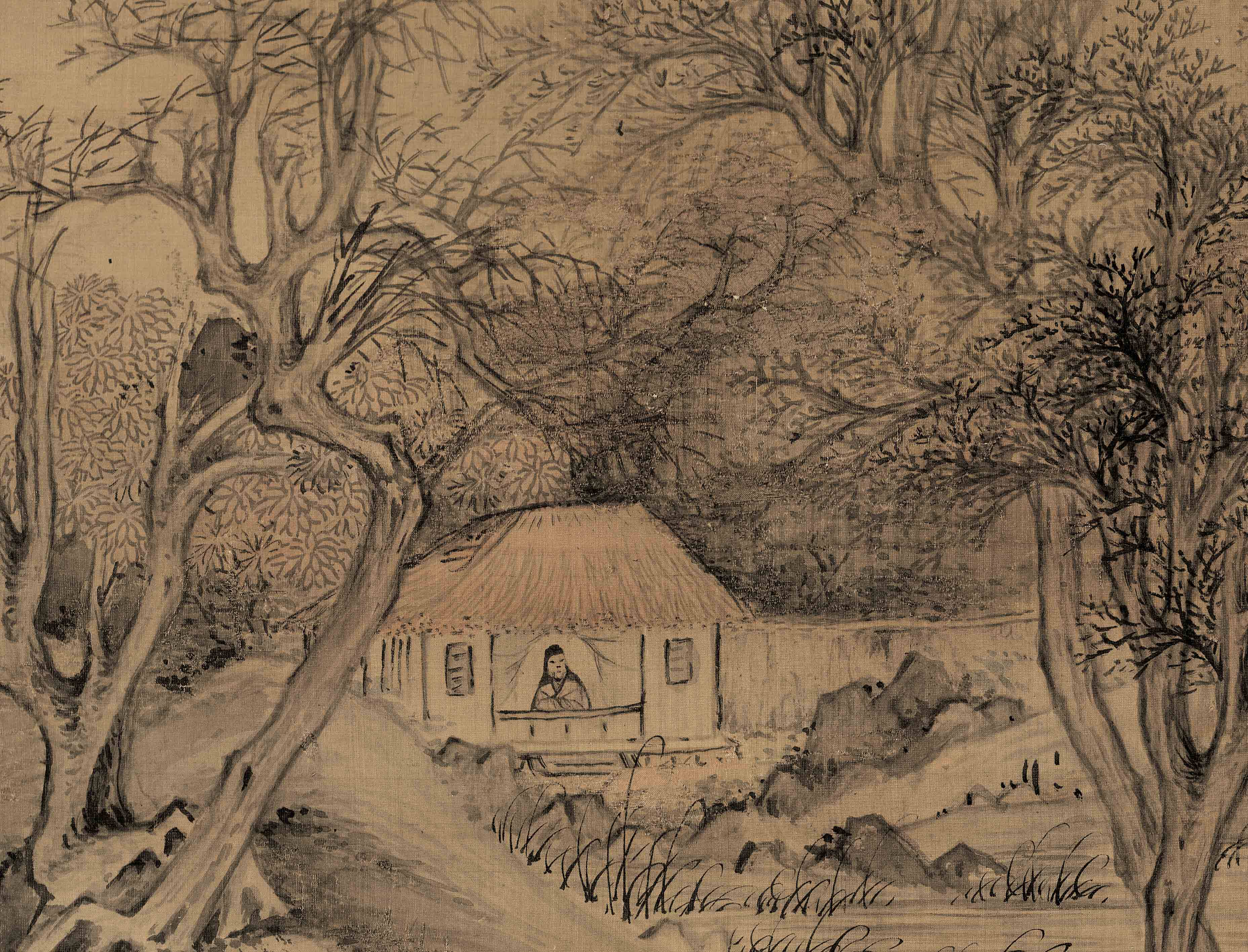 复制临摹清微高清微真迹赵左国画山水画仿古传统国画