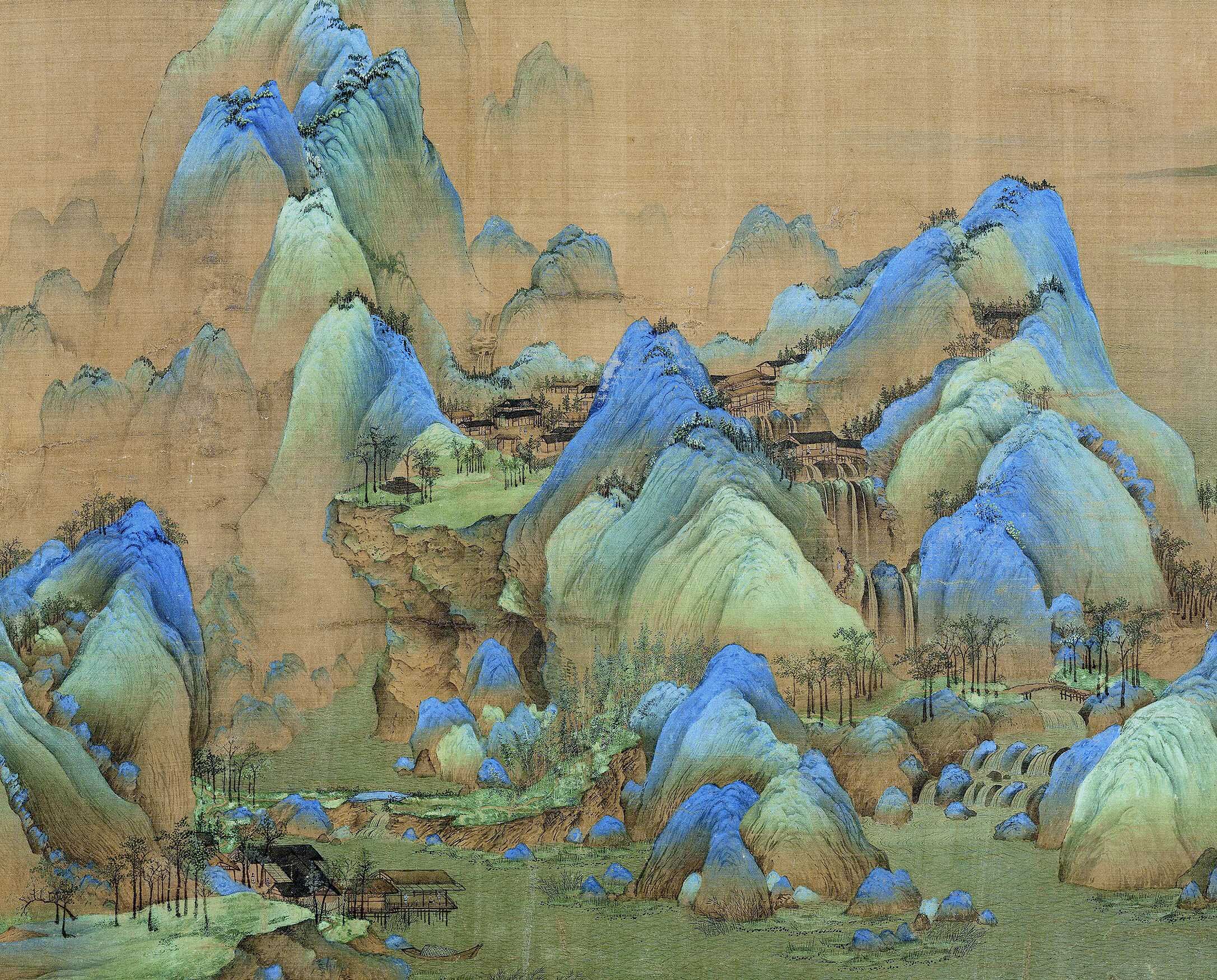 宋王山水画清微高清微国画希孟名画十大中国图中国画
