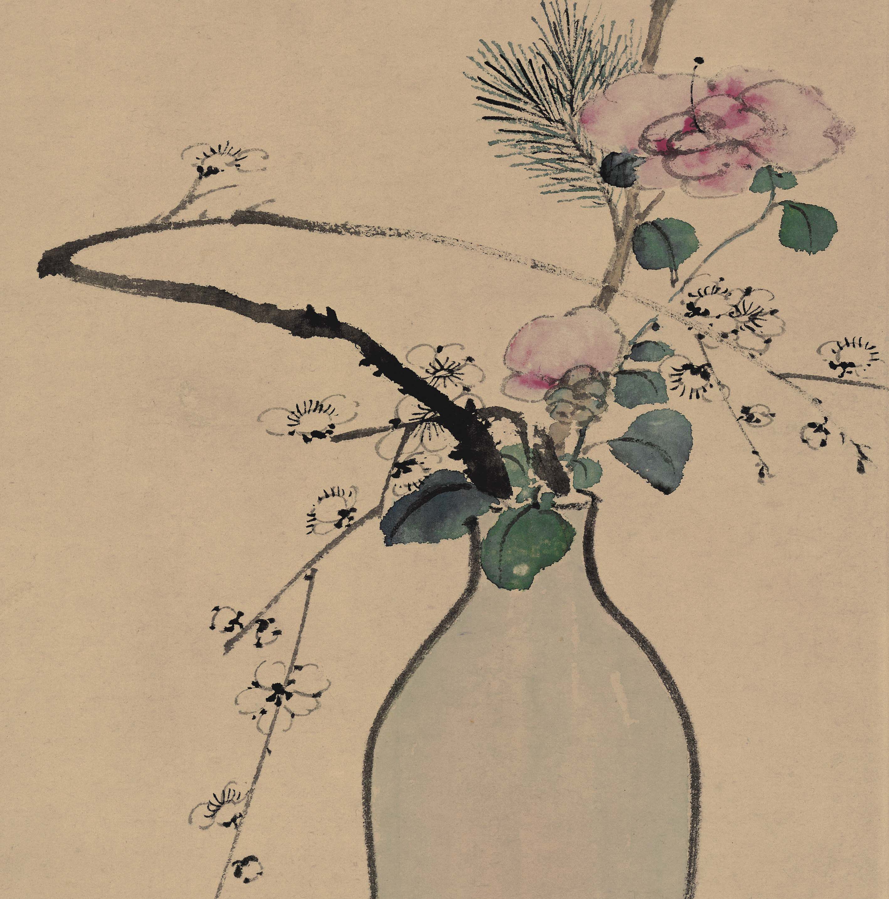 新品安如挂画走廊客厅宣纸意图平安高清平安如意图国画